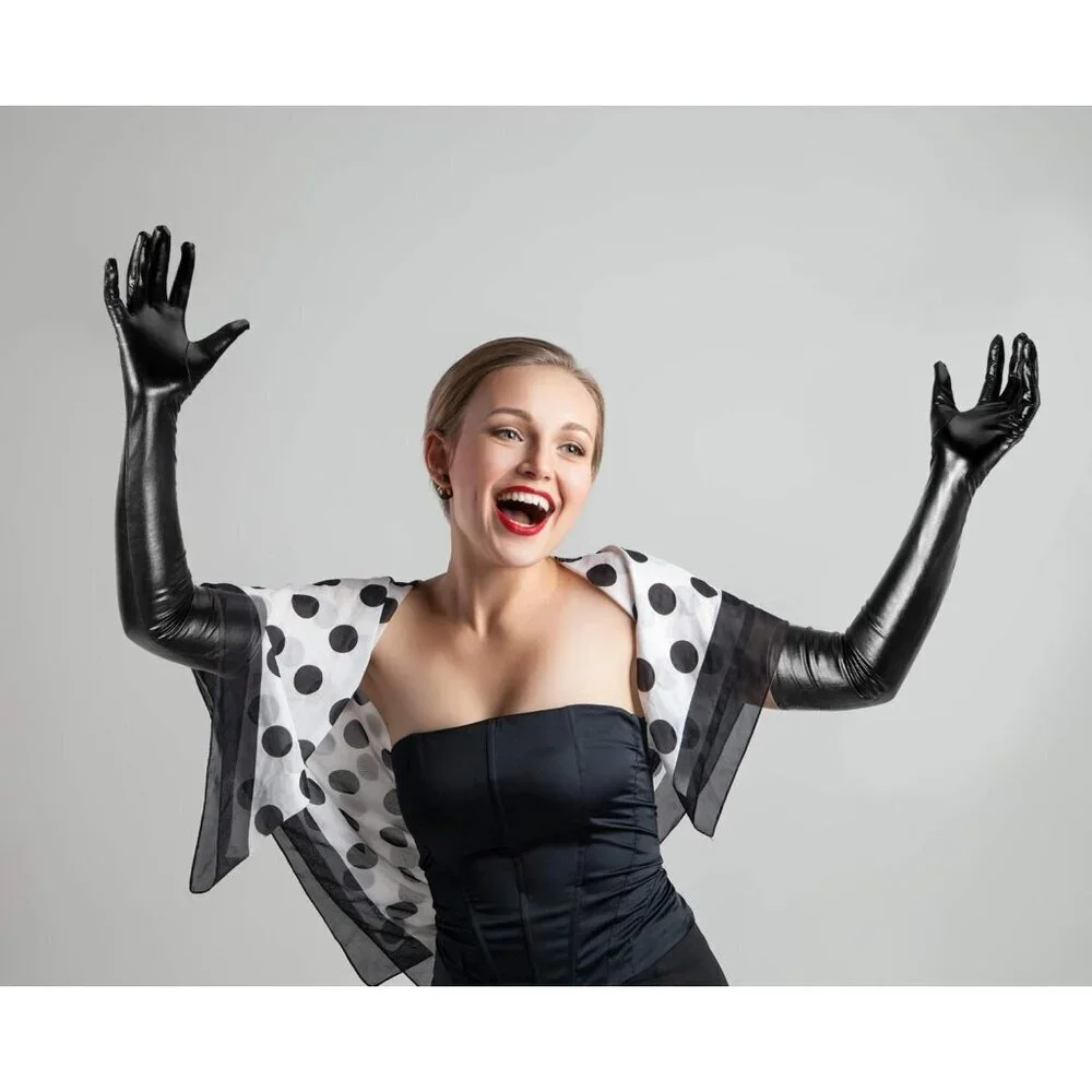 Women's Shiny Wet Look Gloves Stockings Halloween Costume Accessories